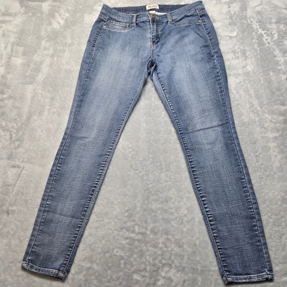 Vintage Y2K Mudd Jeans Womens Size 7 32x28 Medium Wash Denim Mid Rise Stretch